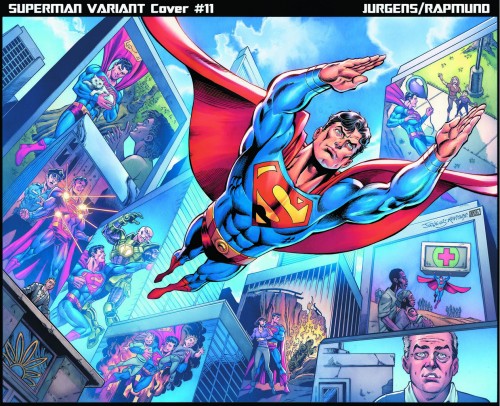 SUPERMAN #12 CVR D DAN JURGENS & NORM RAPMUND WRAPAROUND CARD STOCK VAR
