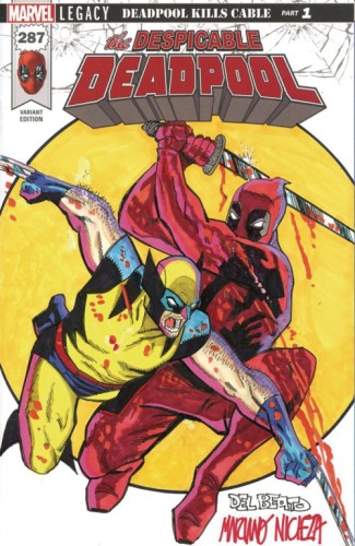 DF MARVEL COMISSIONED SGN & REMARKED DEADPOOL VS WOLVERINE S