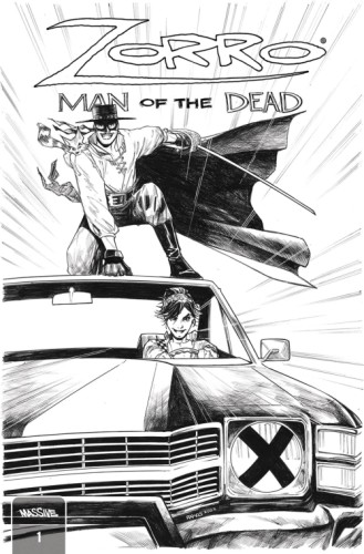 ZORRO MAN OF THE DEAD #1 (OF 4) CVR L RAMOS B&W